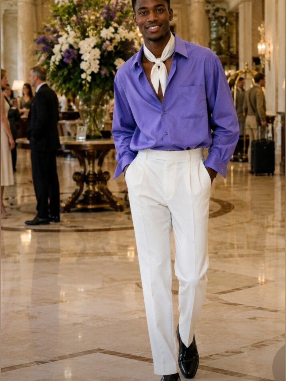 Geoffrey Beene Men's Lavender Purple Dress Shirt